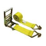 3&quot; x 27' Ratchet Strap W/ Double J Wire Hooks. 